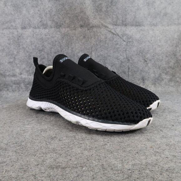Water Shoes Mens 9 Active Slip On Lightweight Casual Mesh Black Summer Sneakers - Picture 1 of 11